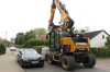 MX18G Rear View Transport Heavy Block In Traffic Narrow Street